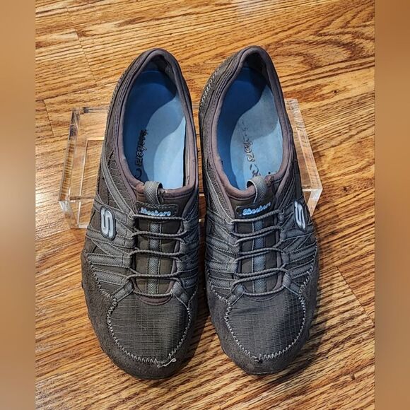 Skechers Women's Biker Relaxed Fit Gray & Blue Size 7.5 Shoes - Picture 7 of 13